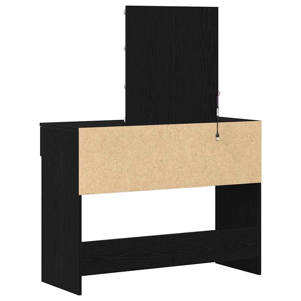 vidaXL Toaletka Czarny Dąb 100 x 40 x 130 cm Materiał drewnopochodny