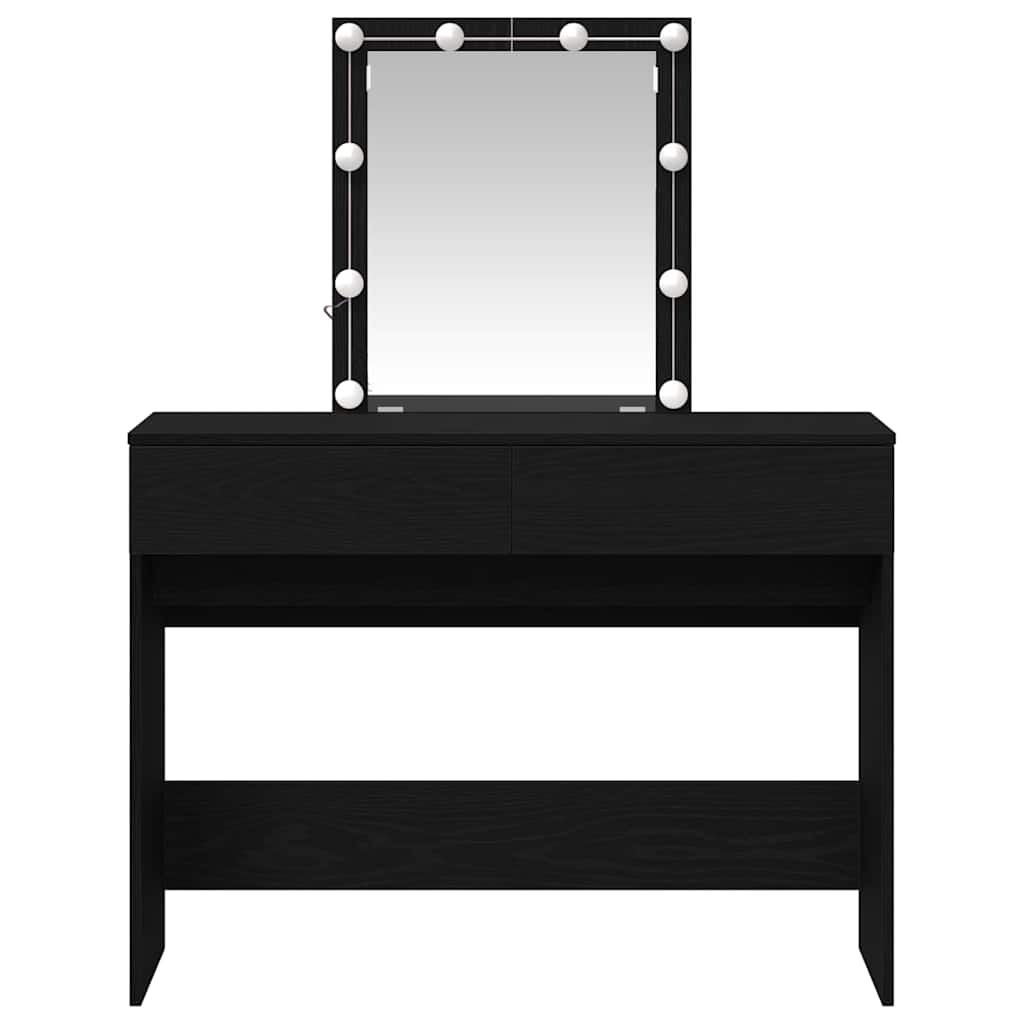 vidaXL Toaletka Czarny Dąb 100 x 40 x 130 cm Materiał drewnopochodny