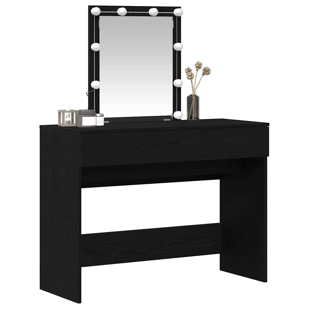 vidaXL Toaletka Czarny Dąb 100 x 40 x 130 cm Materiał drewnopochodny