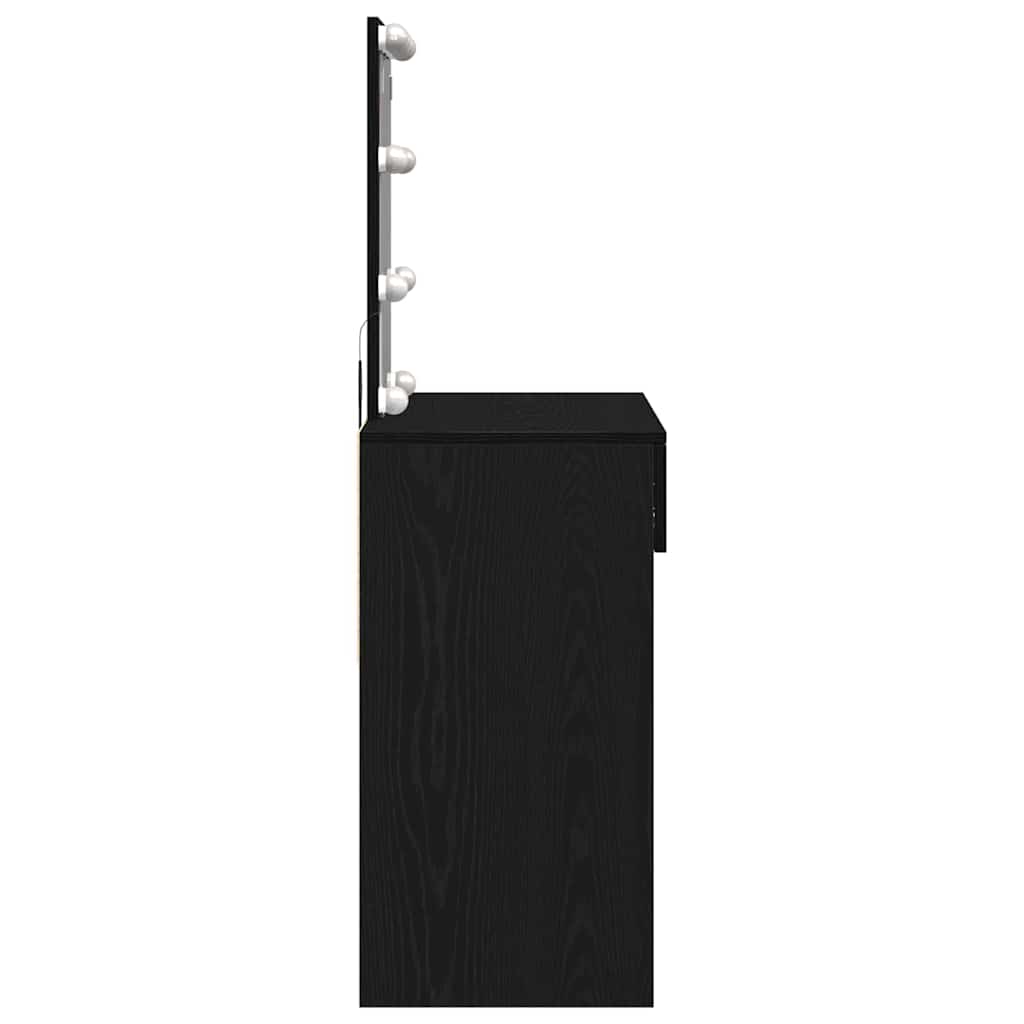 vidaXL Toaletka Czarny Dąb 100 x 40 x 130 cm Materiał drewnopochodny