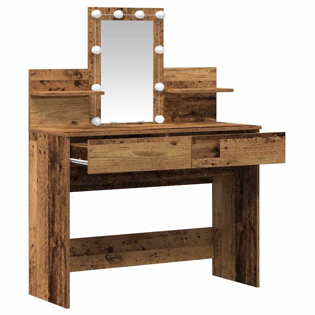 vidaXL Toaletka Stare drewno 100 x 40 x 130 cm Materiał drewnopochodny