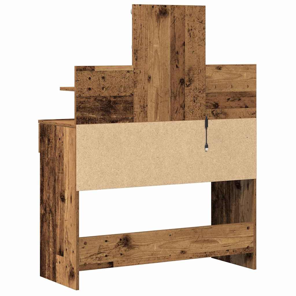 vidaXL Toaletka Stare drewno 100 x 40 x 130 cm Materiał drewnopochodny