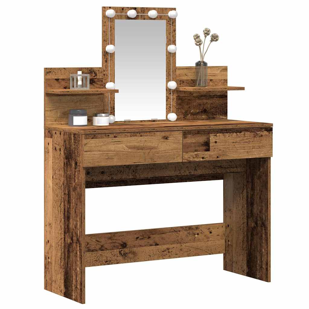 vidaXL Toaletka Stare drewno 100 x 40 x 130 cm Materiał drewnopochodny