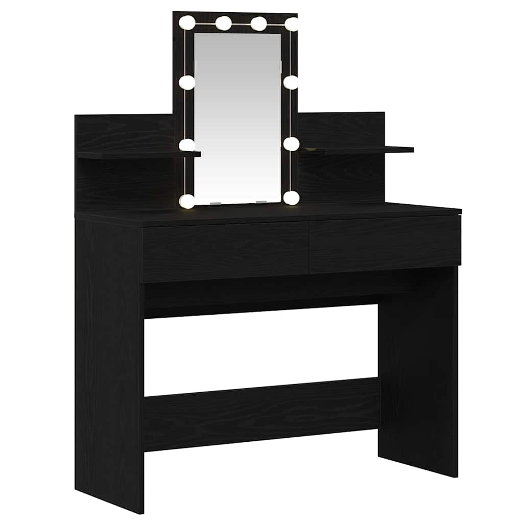 vidaXL Toaletka Czarny Dąb 100 x 40 x 130 cm Materiał drewnopochodny