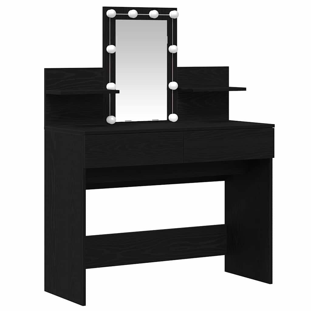 vidaXL Toaletka Czarny Dąb 100 x 40 x 130 cm Materiał drewnopochodny