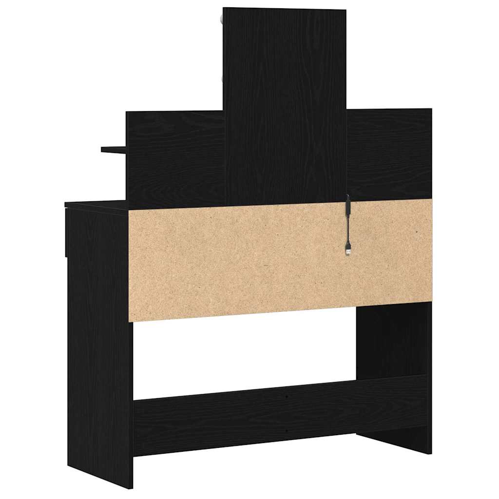 vidaXL Toaletka Czarny Dąb 100 x 40 x 130 cm Materiał drewnopochodny