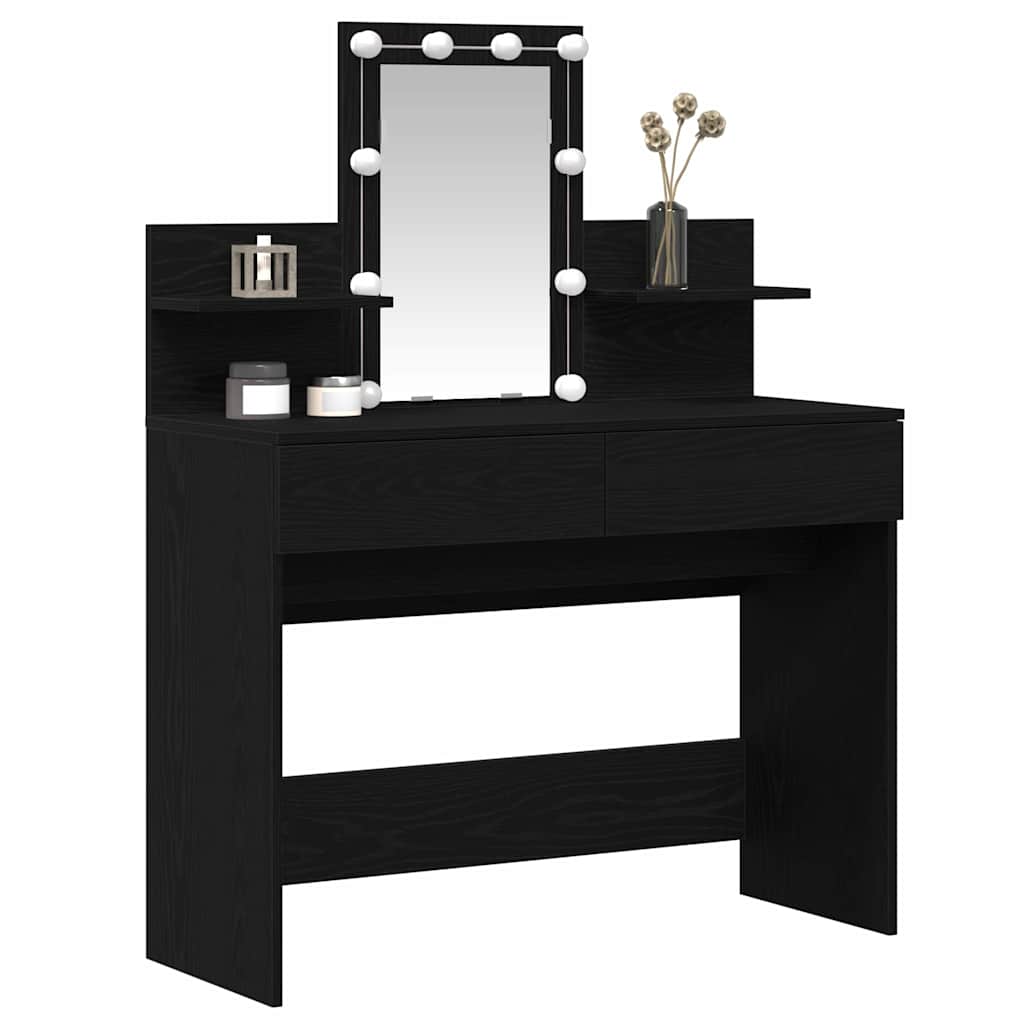 vidaXL Toaletka Czarny Dąb 100 x 40 x 130 cm Materiał drewnopochodny