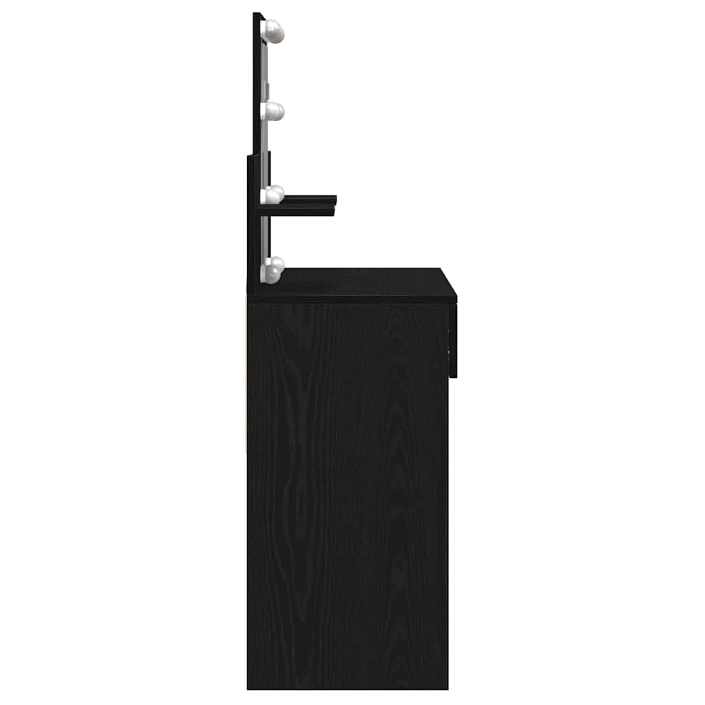 vidaXL Toaletka Czarny Dąb 100 x 40 x 130 cm Materiał drewnopochodny