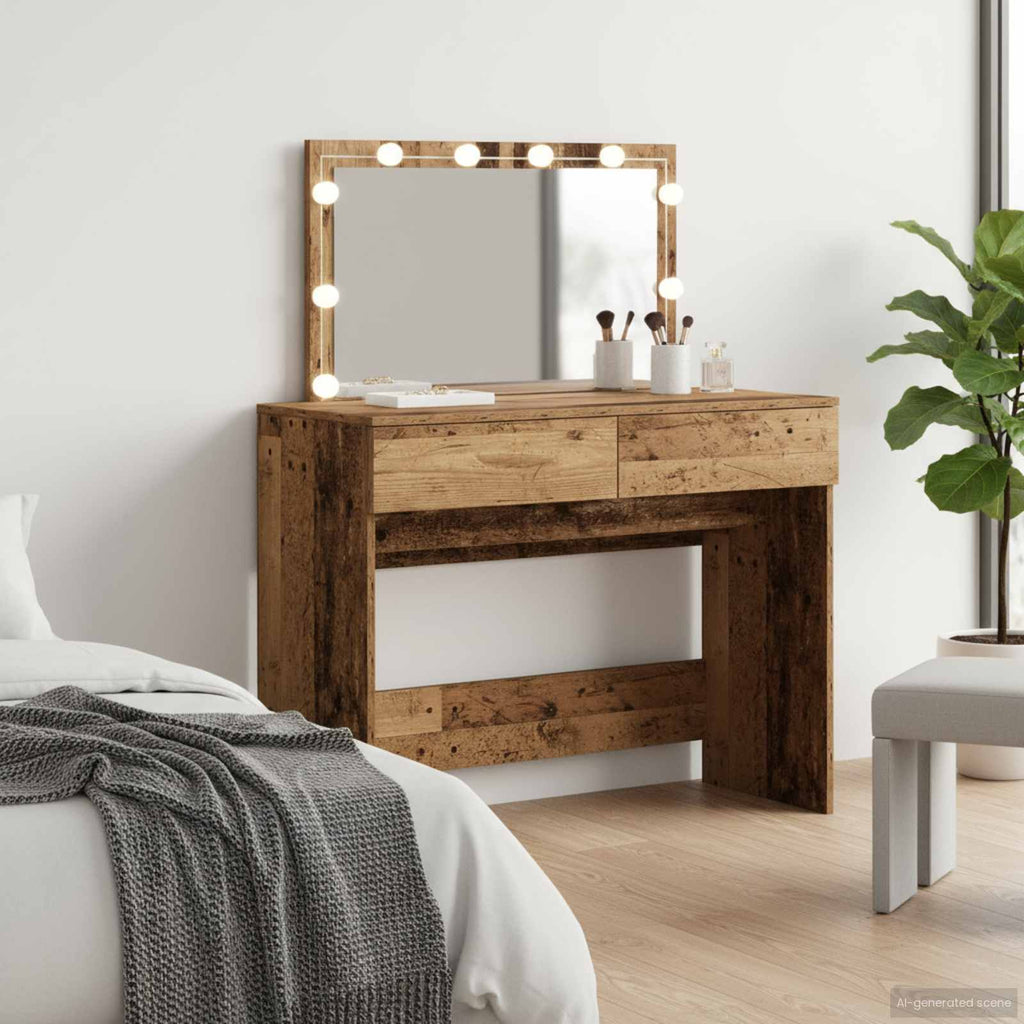vidaXL Toaletka Stare drewno 100 x 40 x 120 cm Materiał drewnopochodny