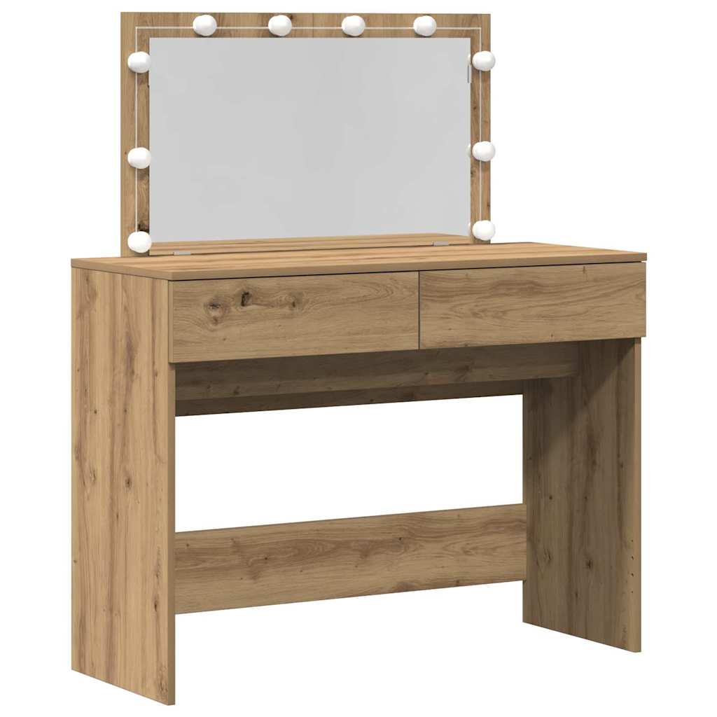 vidaXL Toaletka z szufladą Dąb rzemieślniczy 100 x 40 x 120 cm