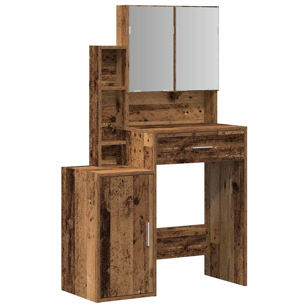vidaXL Toaletka Stare drewno 80 x 35 x 132 cm Materiał drewnopochodny