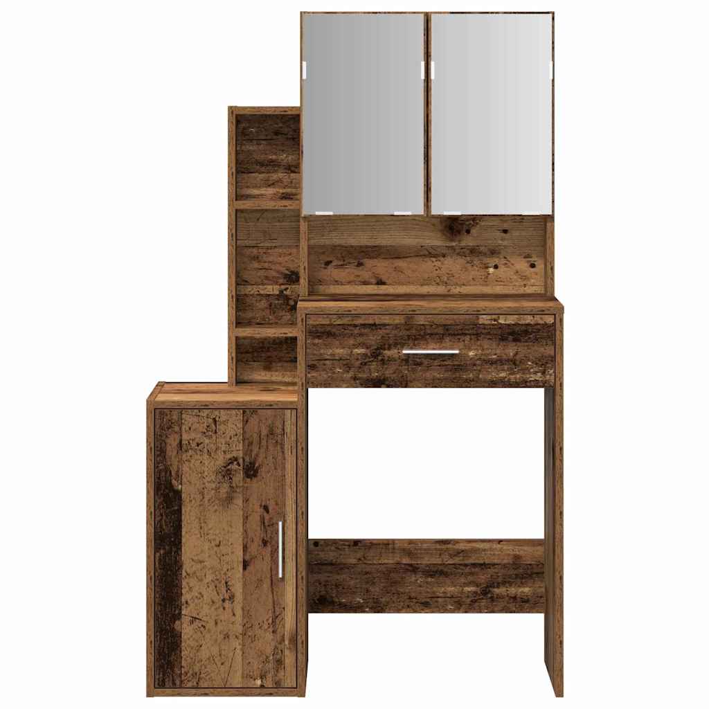 vidaXL Toaletka Stare drewno 80 x 35 x 132 cm Materiał drewnopochodny