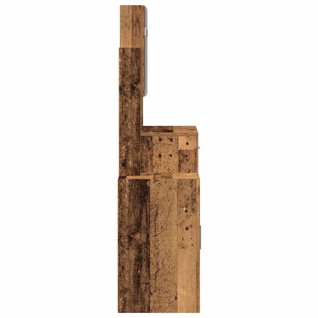 vidaXL Toaletka Stare drewno 80 x 35 x 132 cm Materiał drewnopochodny