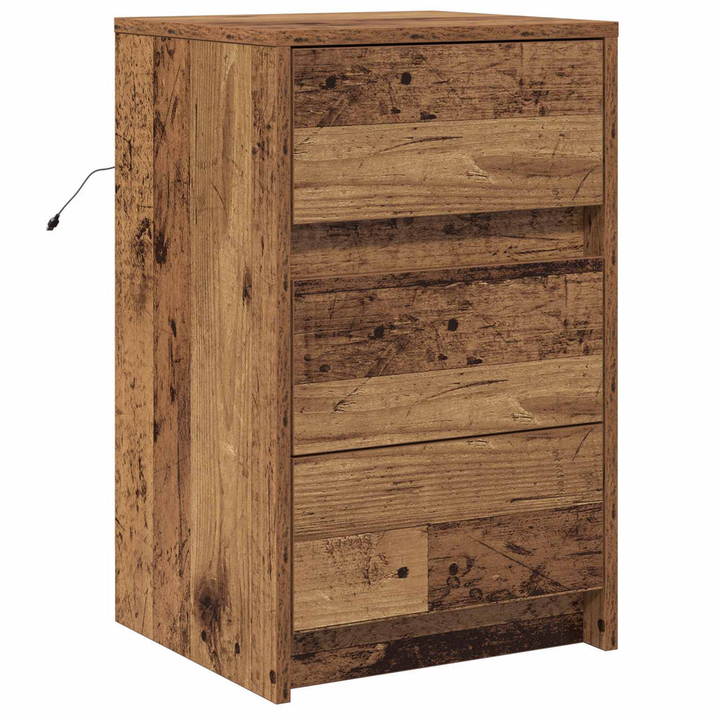vidaXL Szafka Nocna z szufladą Stare drewno 38 x 34 x 61 cm