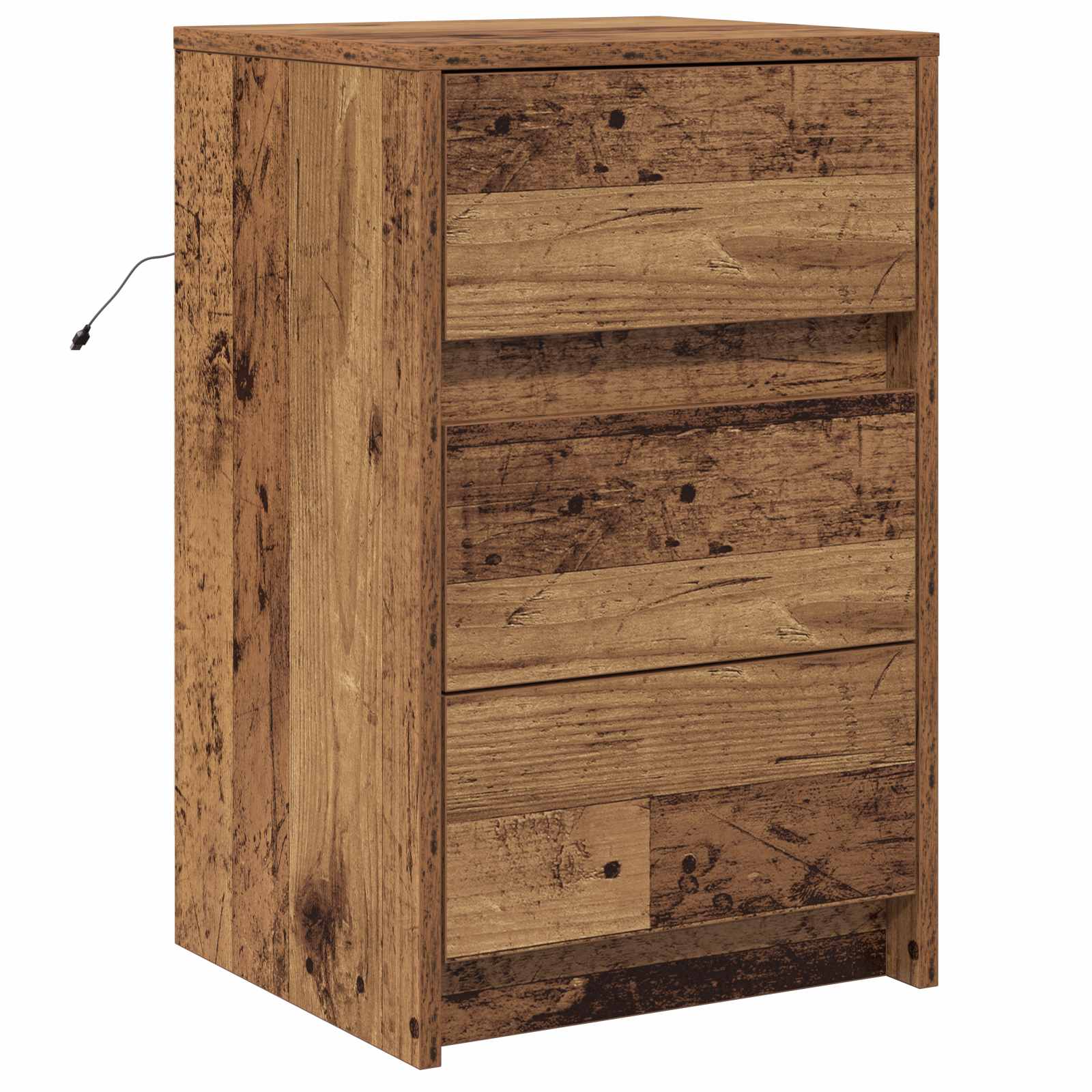 vidaXL Szafka Nocna z szufladą Stare drewno 38 x 34 x 61 cm