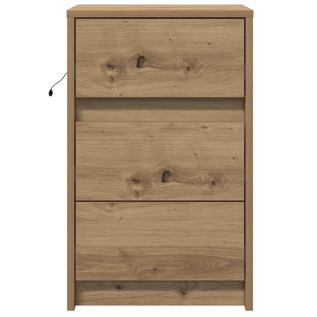 vidaXL Szafka Nocna z szufladą Dąb rzemieślniczy 38 x 34 x 61 cm