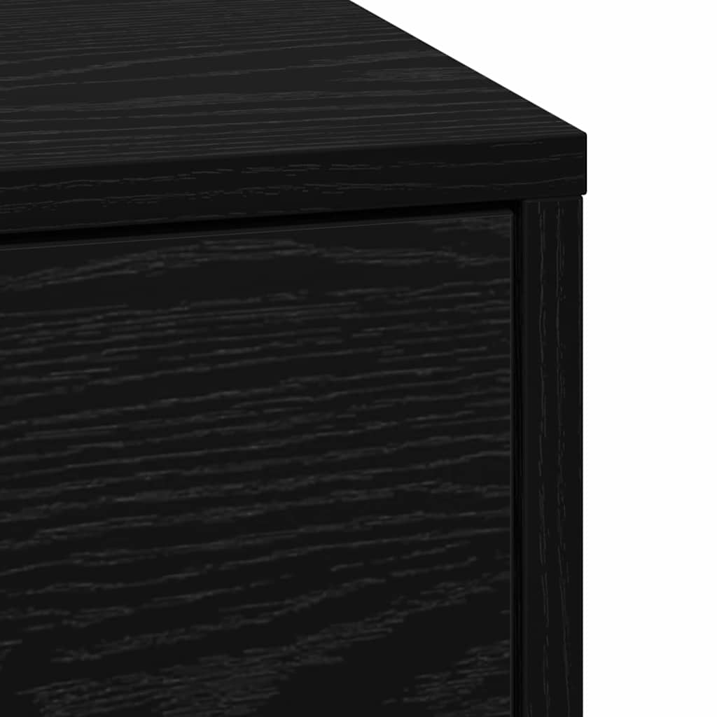 vidaXL Szafka Nocna Czarny Dąb 38 x 34 x 61 cm Materiał drewnopochodny