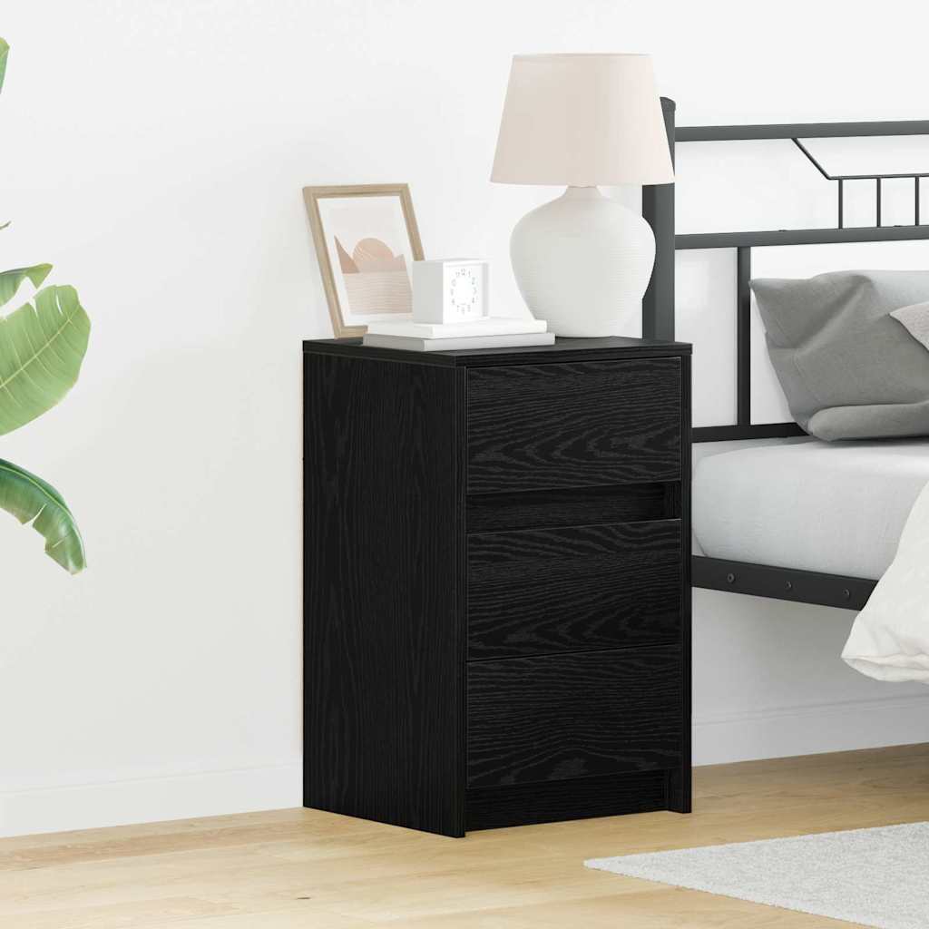 vidaXL Szafka Nocna Czarny Dąb 38 x 34 x 61 cm Materiał drewnopochodny