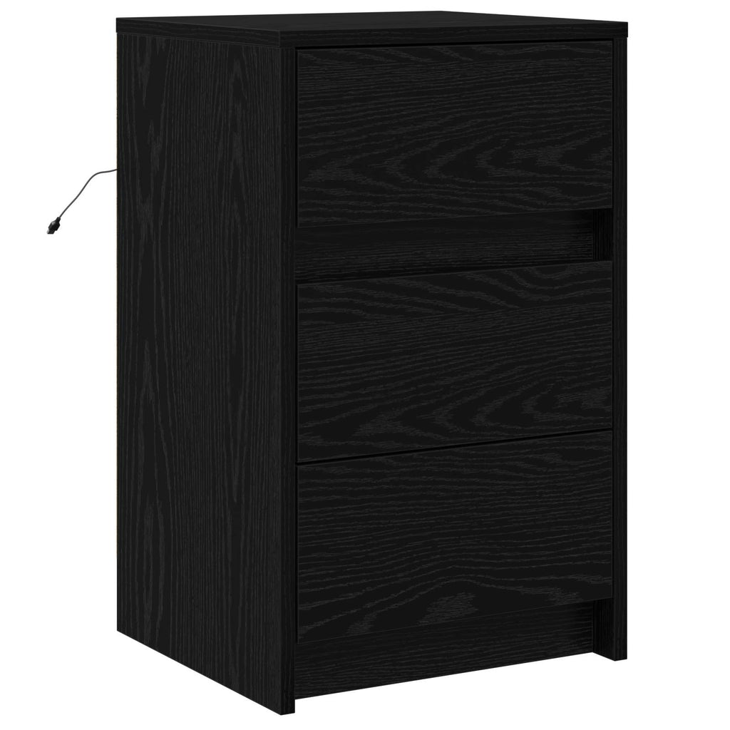 vidaXL Szafka Nocna Czarny Dąb 38 x 34 x 61 cm Materiał drewnopochodny