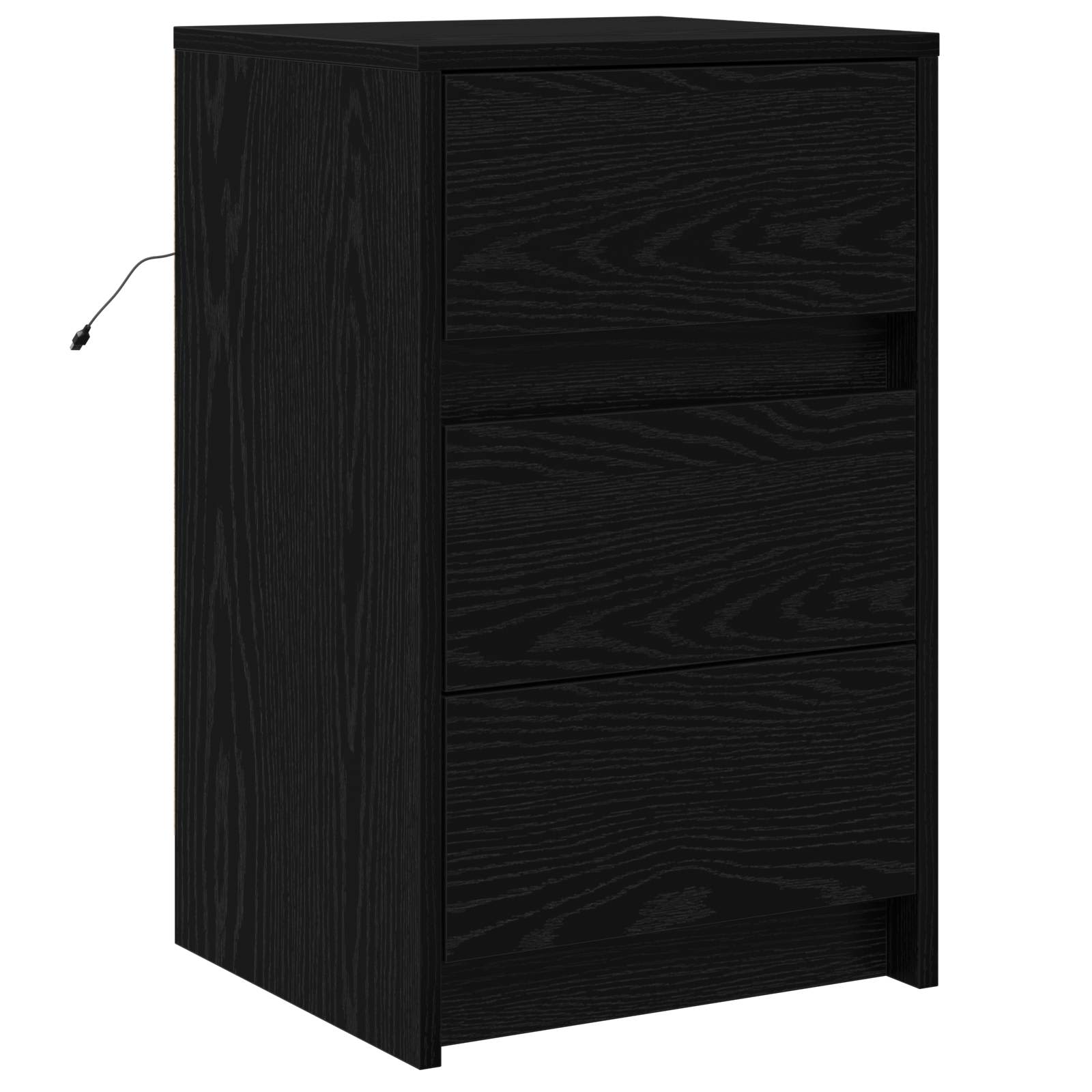 vidaXL Szafka Nocna Czarny Dąb 38 x 34 x 61 cm Materiał drewnopochodny