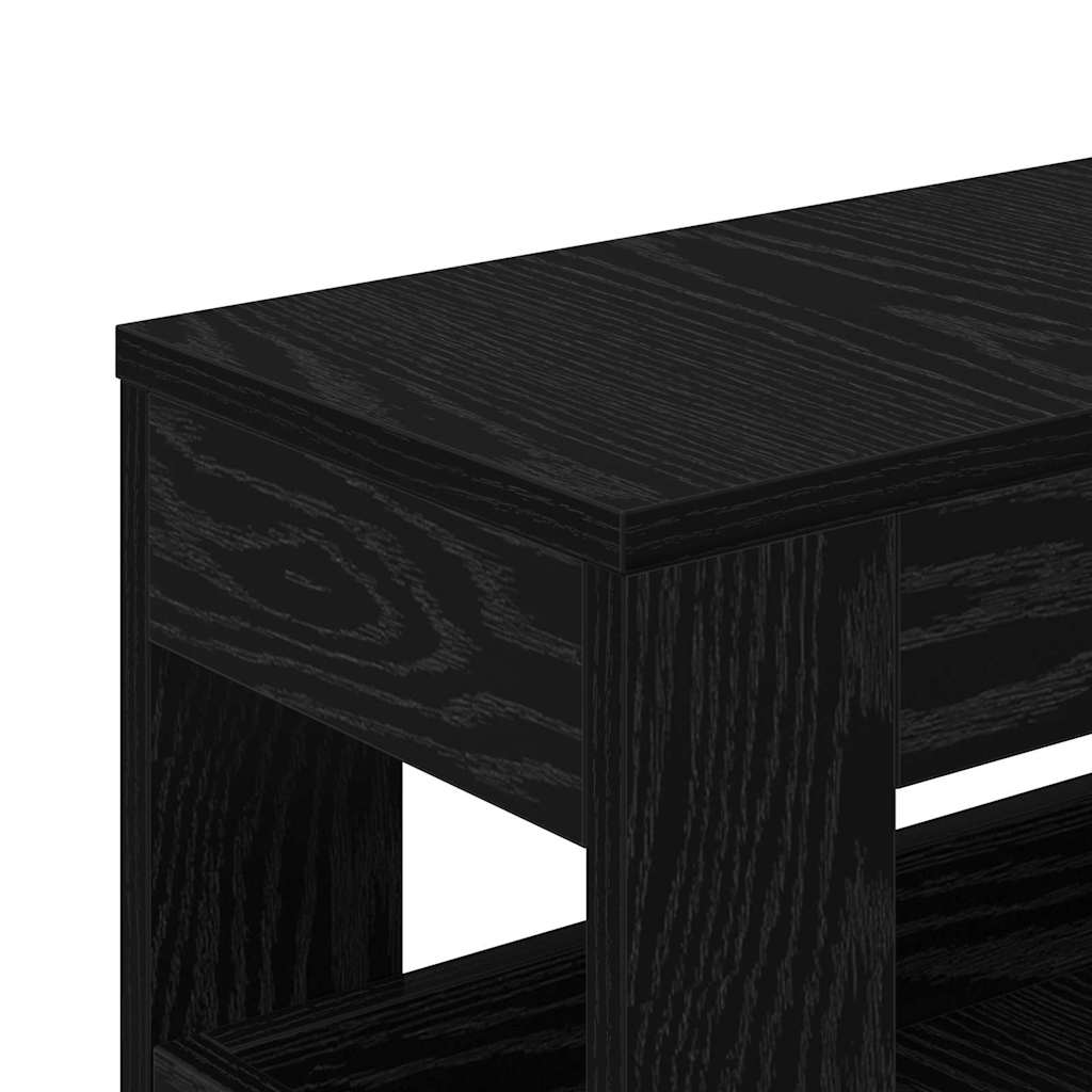vidaXL Zestaw mebli łazienkowych z kołem Czarny Dąb 65 x 23 x 87 cm