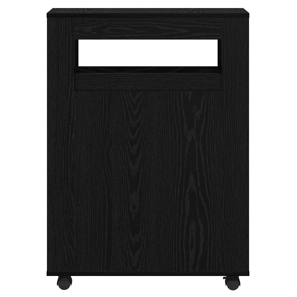 vidaXL Zestaw mebli łazienkowych z kołem Czarny Dąb 65 x 23 x 87 cm