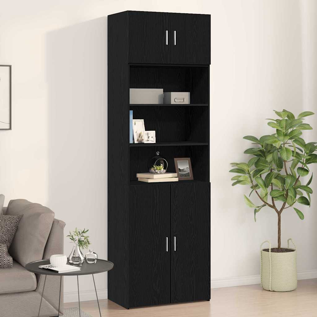 vidaXL Szafka ścienna Czarny dąb 70 x 42.5 x 40 cm