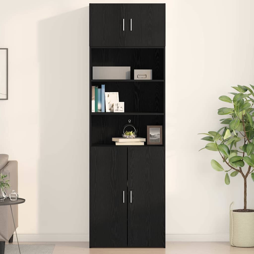 vidaXL Szafka ścienna Czarny dąb 70 x 42.5 x 40 cm