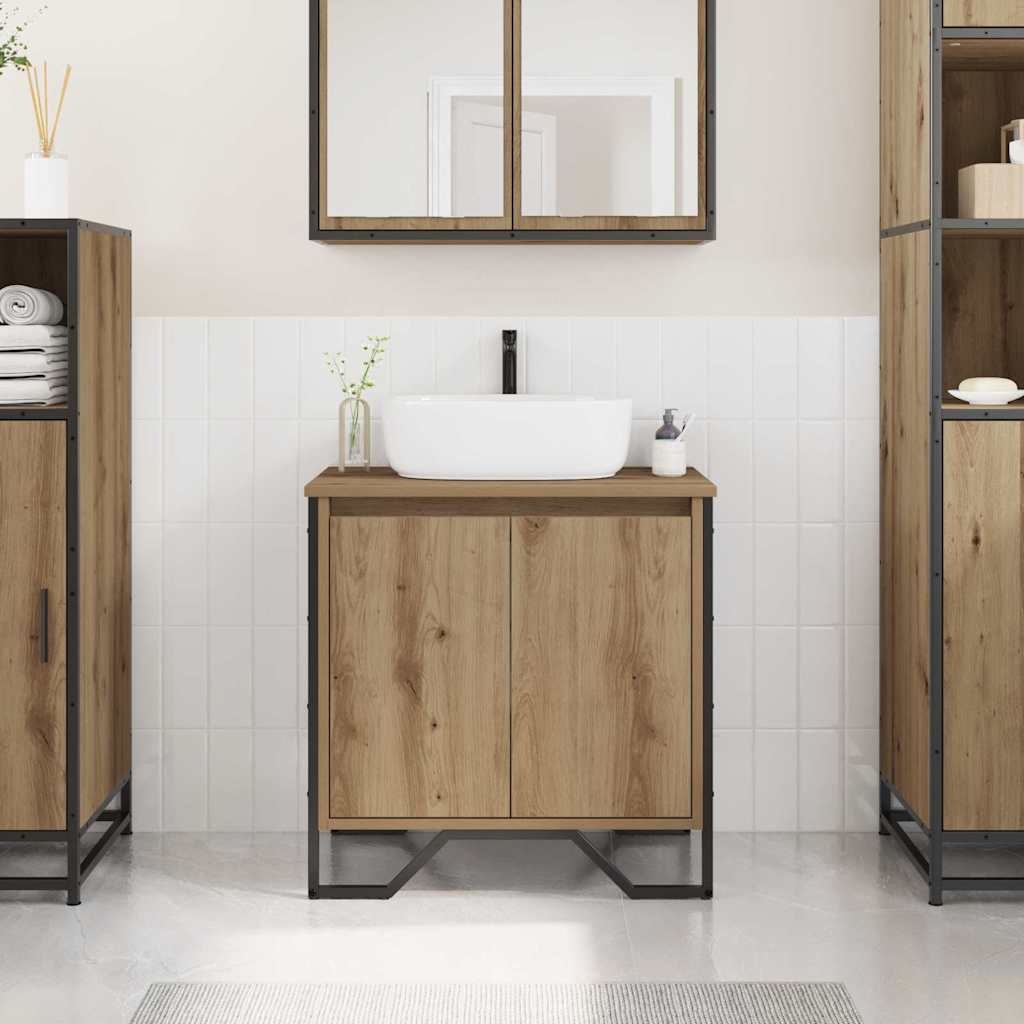 vidaXL Szafka pod umywalkę Dąb rzemieślniczy 60 x 35 x 60 cm