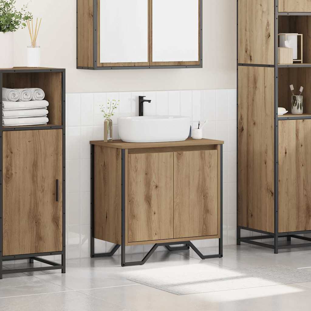 vidaXL Szafka pod umywalkę Dąb rzemieślniczy 60 x 35 x 60 cm