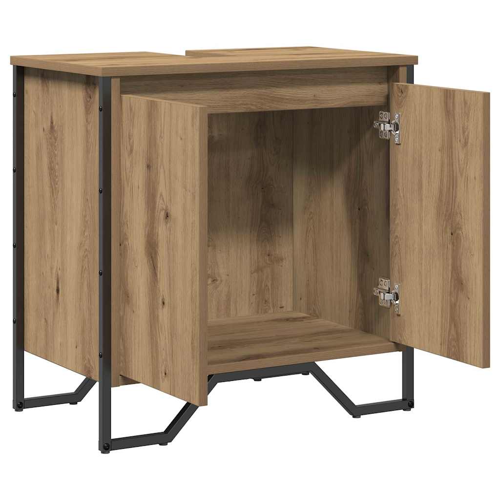 vidaXL Szafka pod umywalkę Dąb rzemieślniczy 60 x 35 x 60 cm