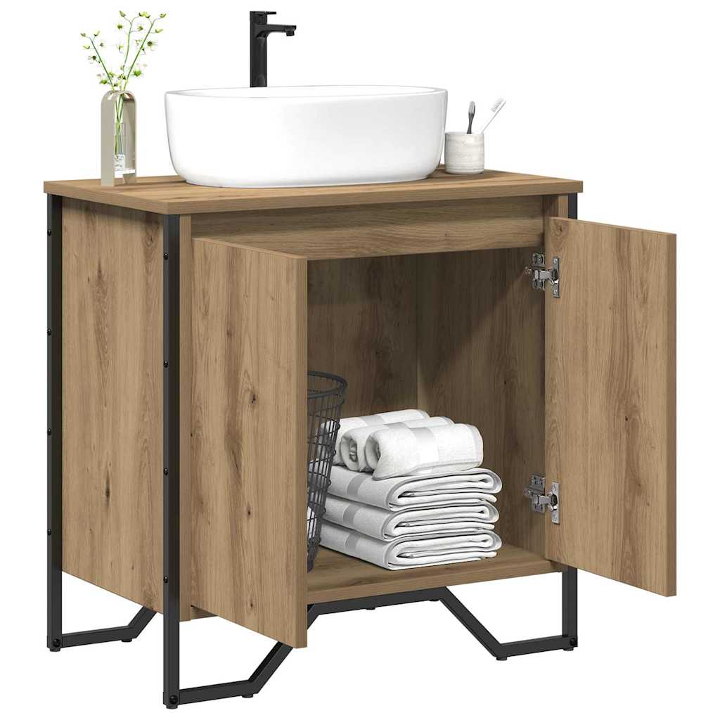 vidaXL Szafka pod umywalkę Dąb rzemieślniczy 60 x 35 x 60 cm