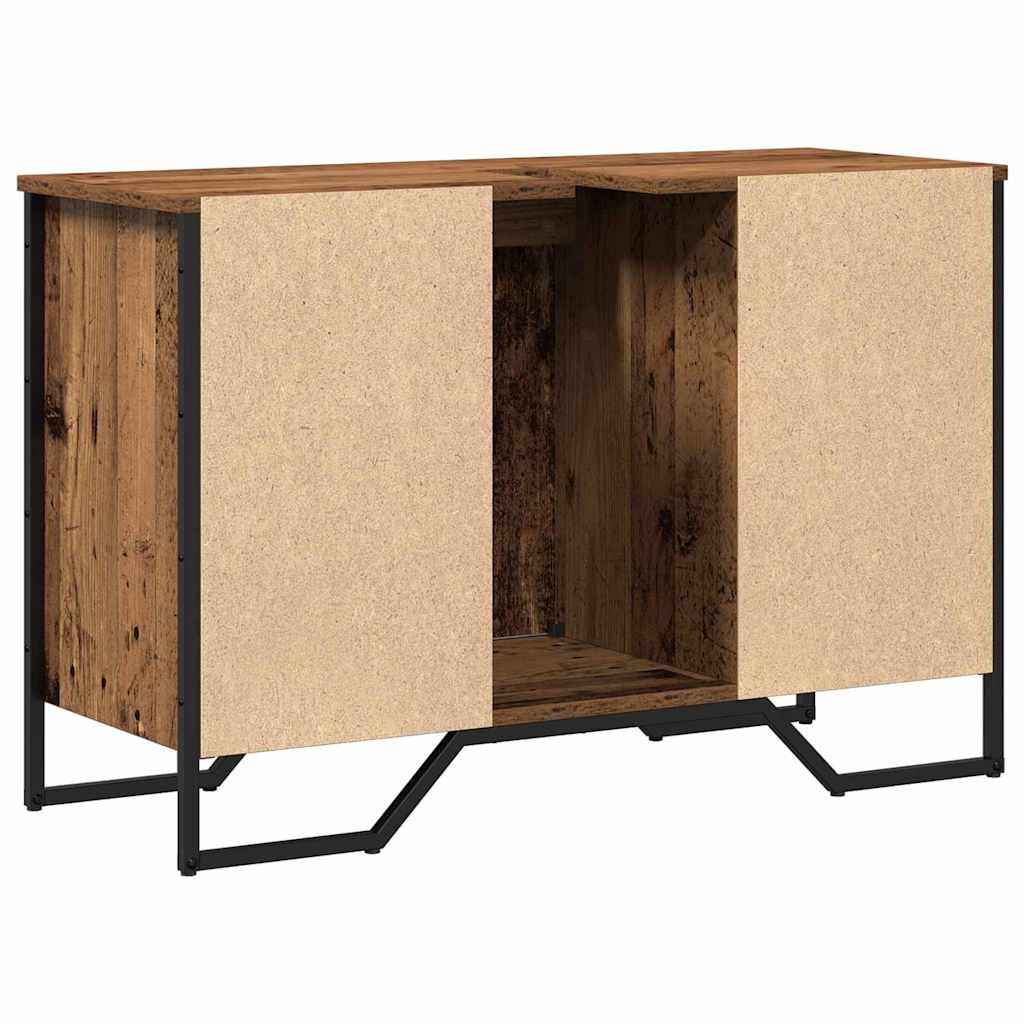vidaXL Szafka pod zlew Inny z drzwiami Stare drewno 91 x 35 x 60 cm