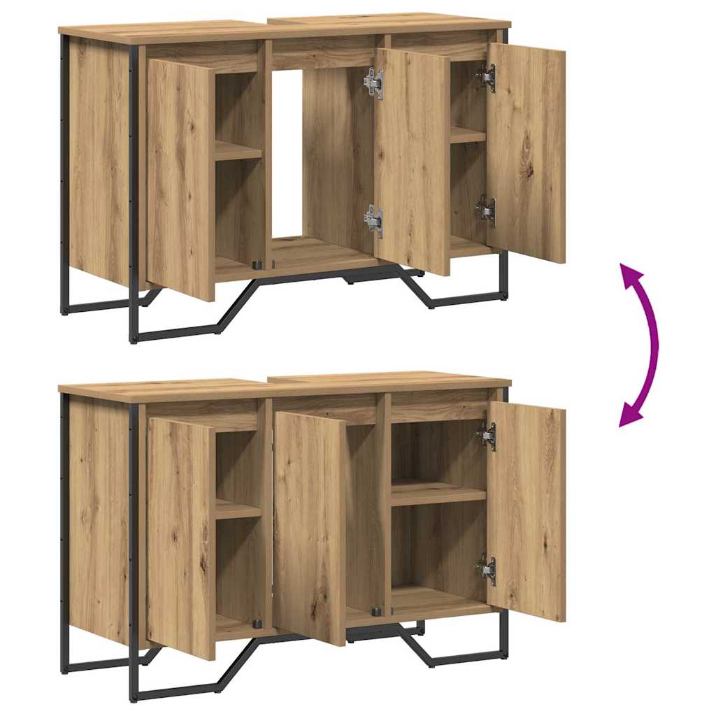 vidaXL Szafka pod umywalkę Dąb rzemieślniczy 91 x 35 x 60 cm