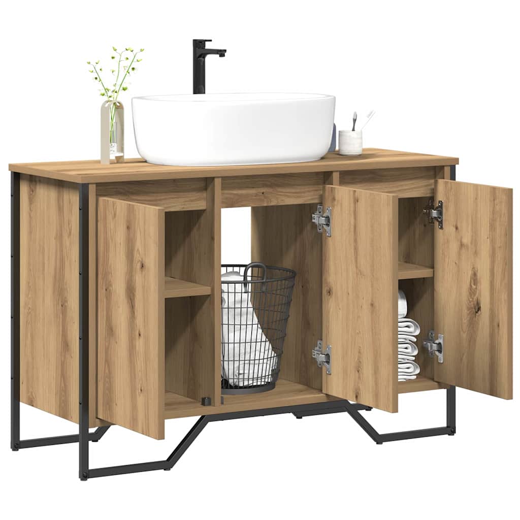 vidaXL Szafka pod umywalkę Dąb rzemieślniczy 91 x 35 x 60 cm