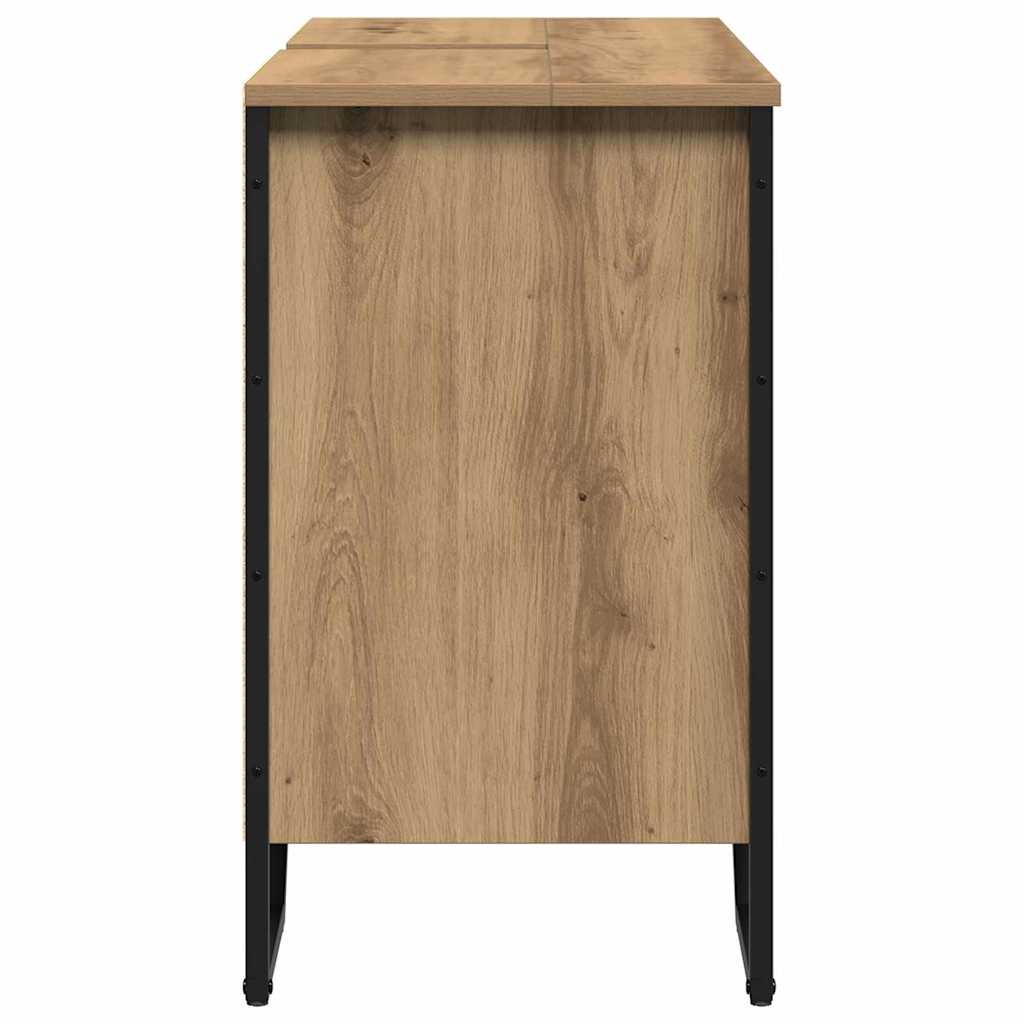 vidaXL Szafka pod umywalkę Dąb rzemieślniczy 91 x 35 x 60 cm