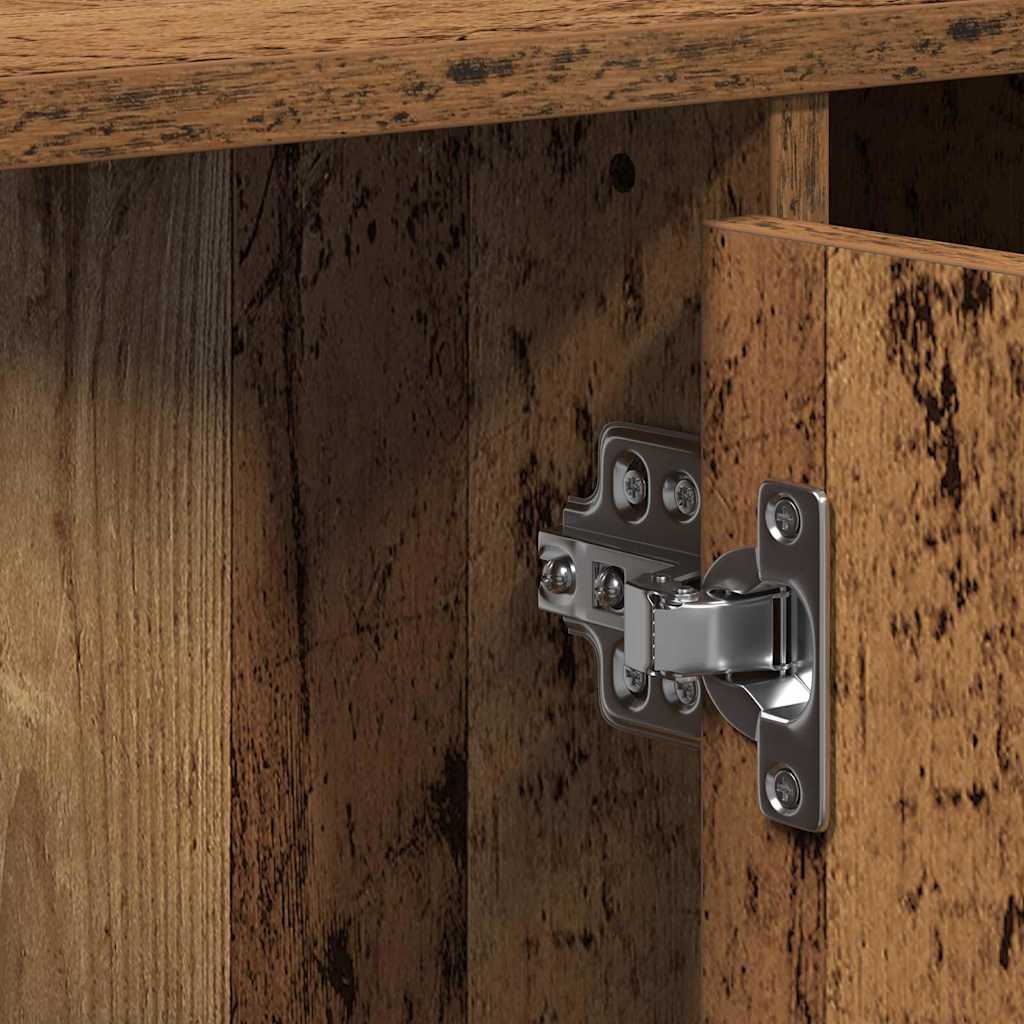 vidaXL Szafka pod umywalkę z półką Stare drewno 91 x 35 x 60 cm