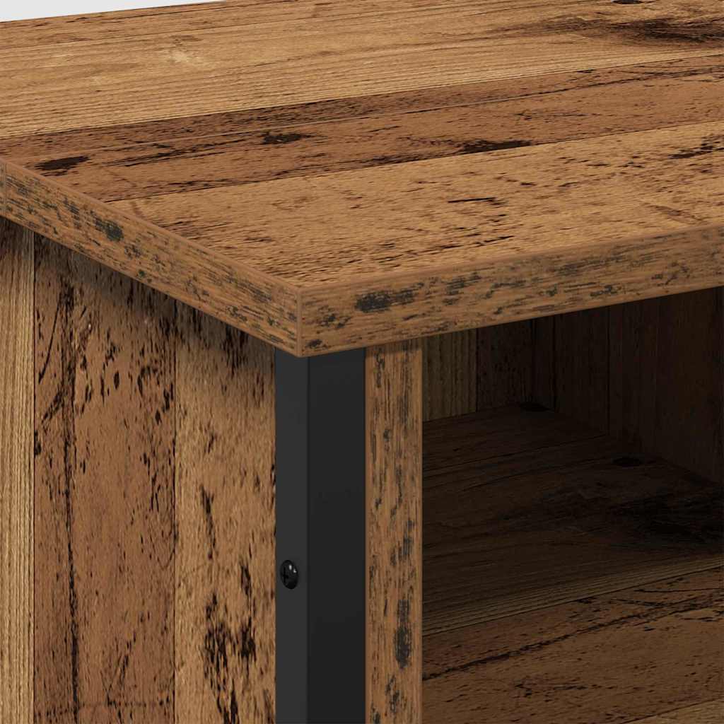 vidaXL Szafka pod umywalkę z półką Stare drewno 91 x 35 x 60 cm