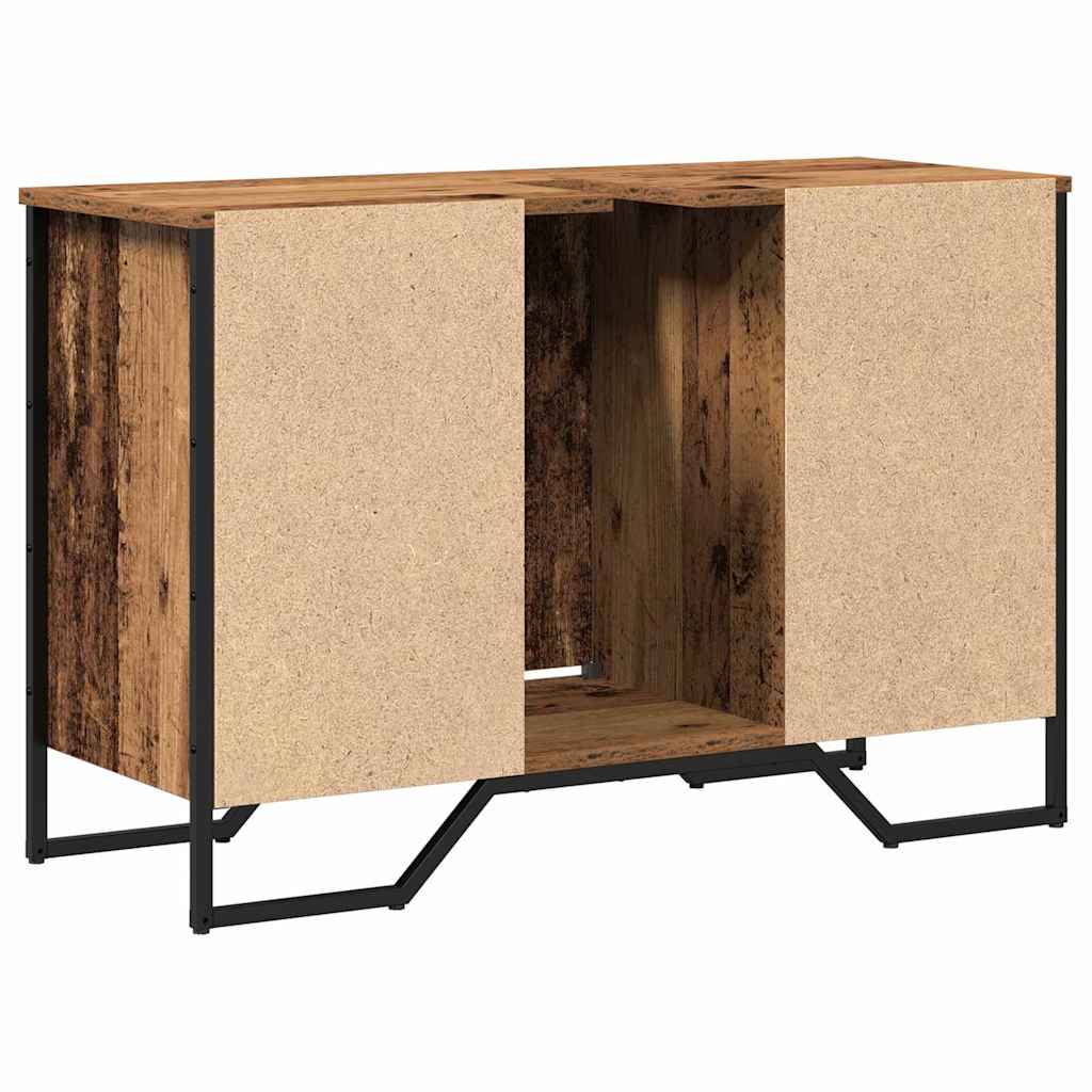 vidaXL Szafka pod umywalkę z półką Stare drewno 91 x 35 x 60 cm