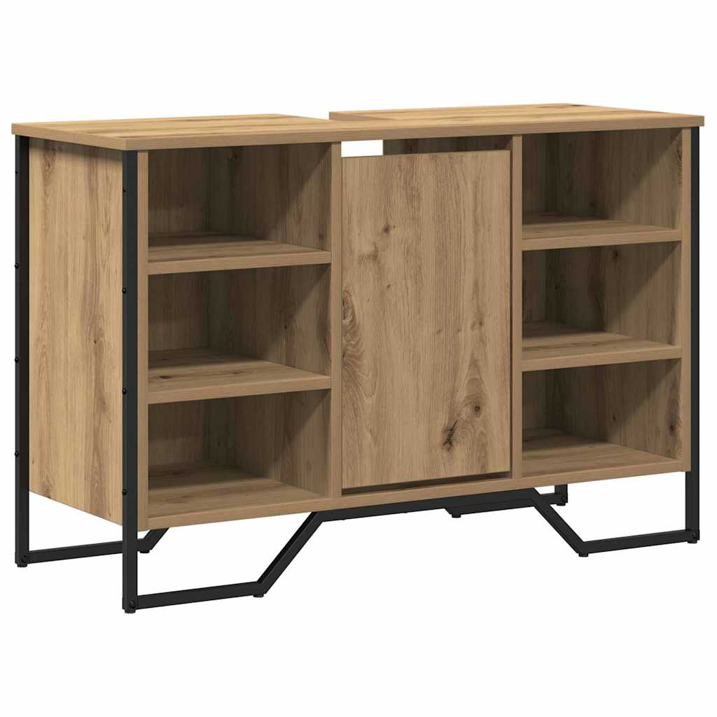 vidaXL Szafka pod umywalkę z półką Dąb rzemieślniczy 91 x 35 x 60 cm