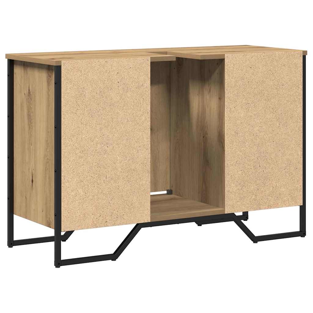 vidaXL Szafka pod umywalkę z półką Dąb rzemieślniczy 91 x 35 x 60 cm