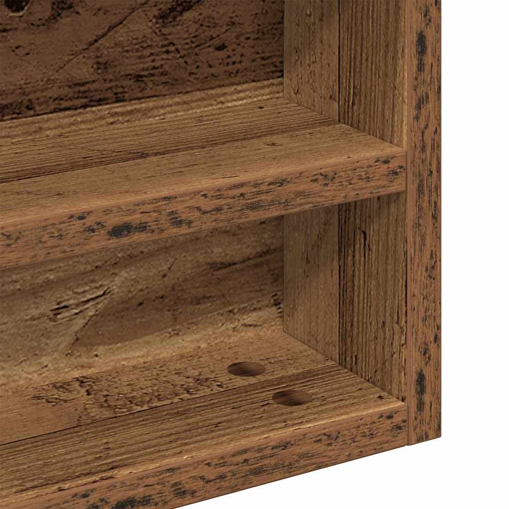 vidaXL Witryna Stare drewno 100 x 8,5 x 75 cm Materiał drewnopochodny