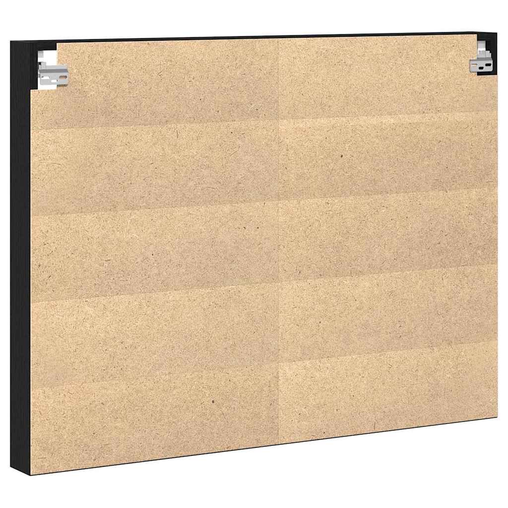vidaXL Witryna Czarny Dąb 100 x 8,5 x 75 cm Materiał drewnopochodny