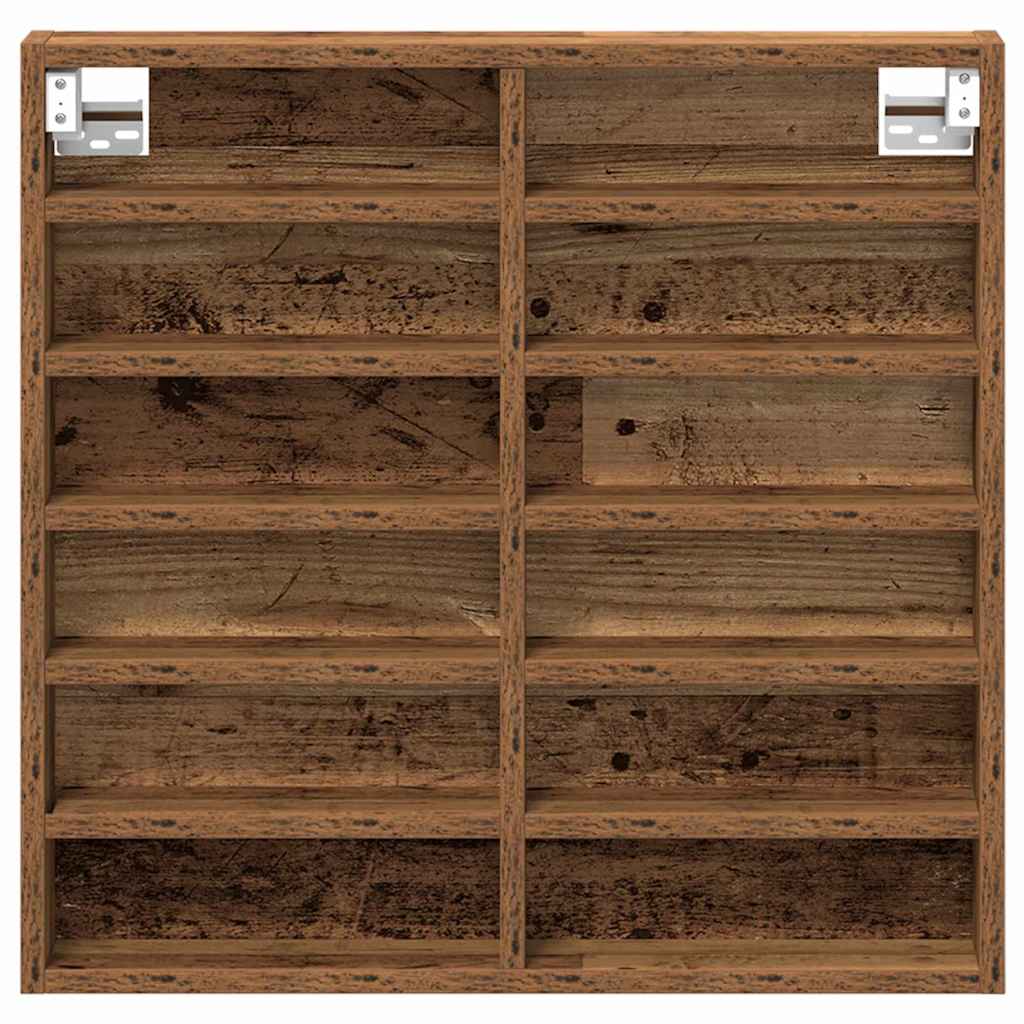 vidaXL Witryna Stare drewno 60 x 8,5 x 58 cm Materiał drewnopochodny