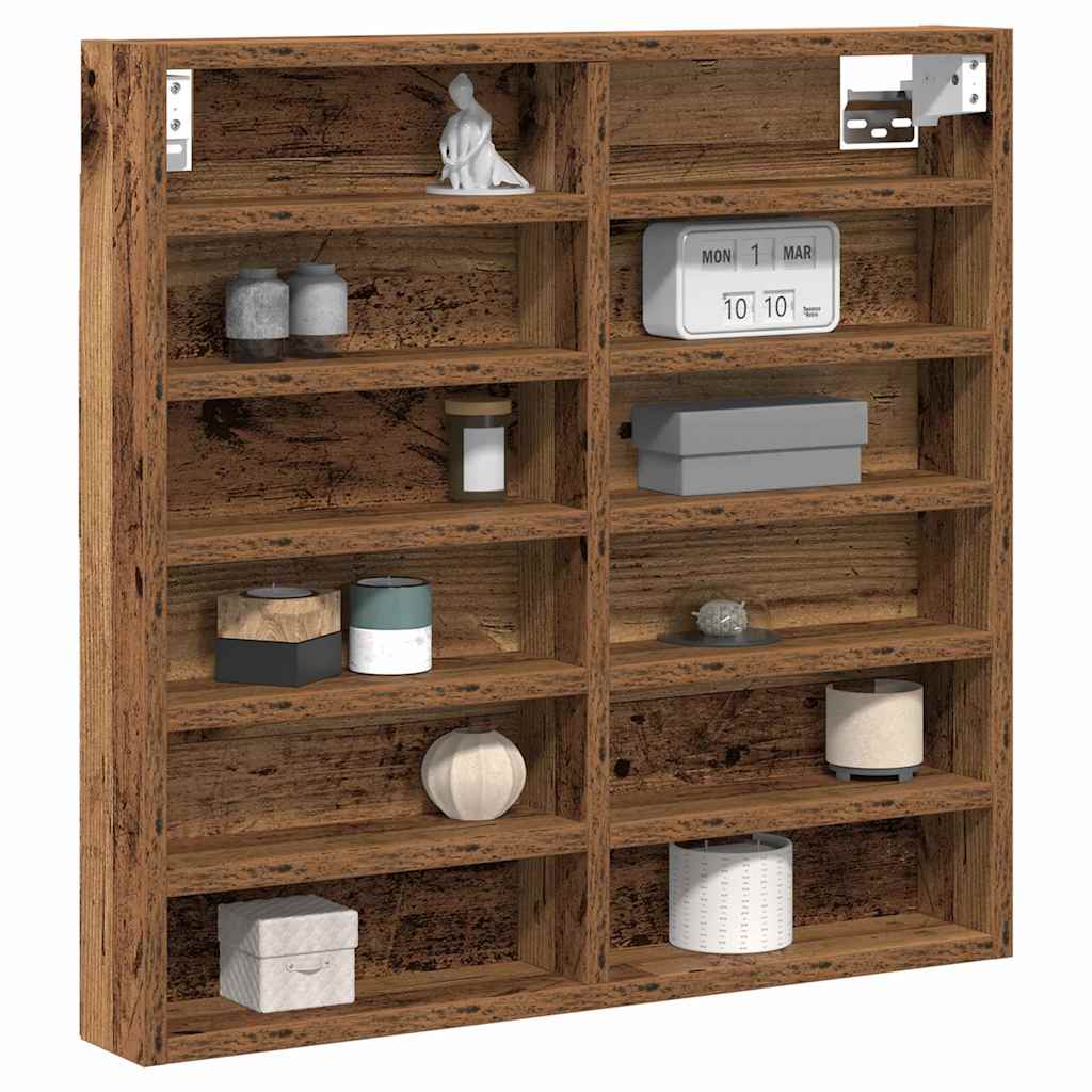 vidaXL Witryna Stare drewno 60 x 8,5 x 58 cm Materiał drewnopochodny