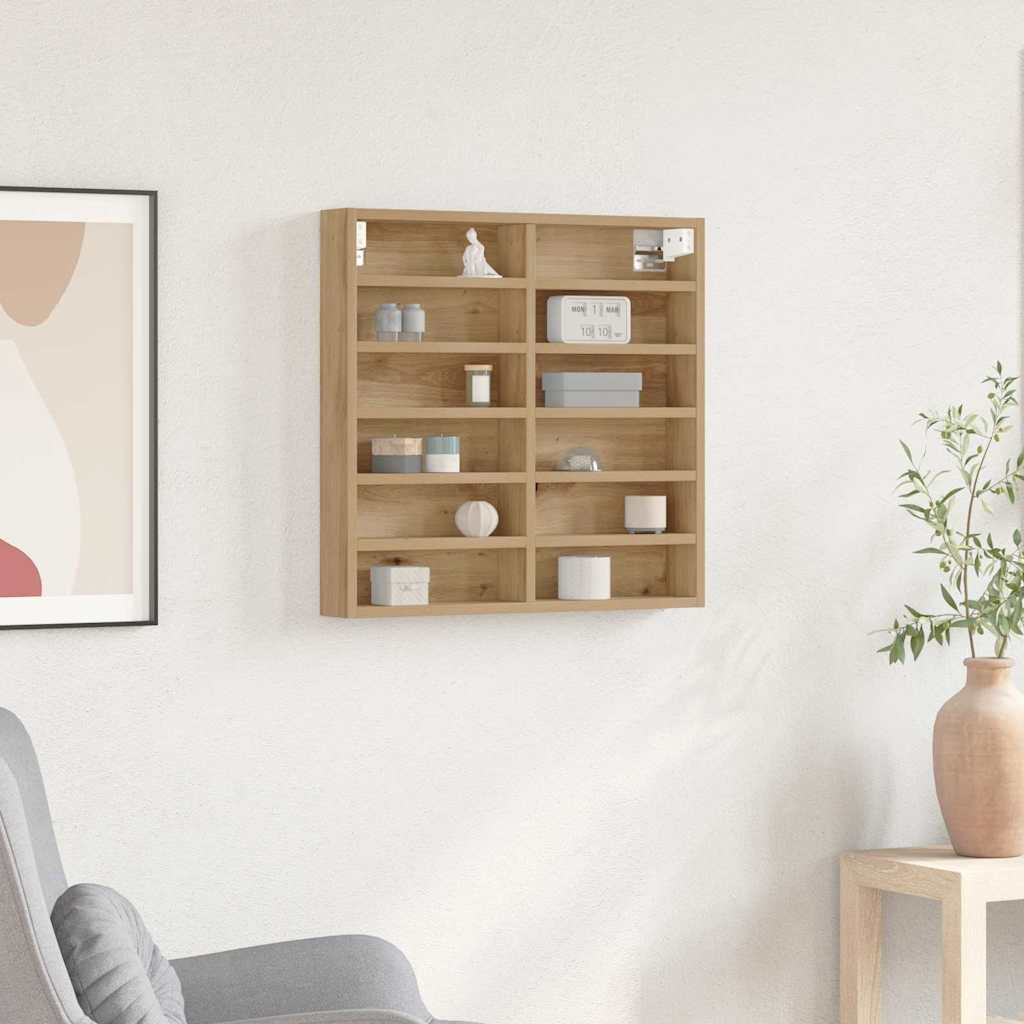 vidaXL Witryna z półką Dąb rzemieślniczy 60 x 8,5 x 58 cm