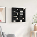 vidaXL Witryna Czarny Dąb 60 x 8,5 x 58 cm Materiał drewnopochodny