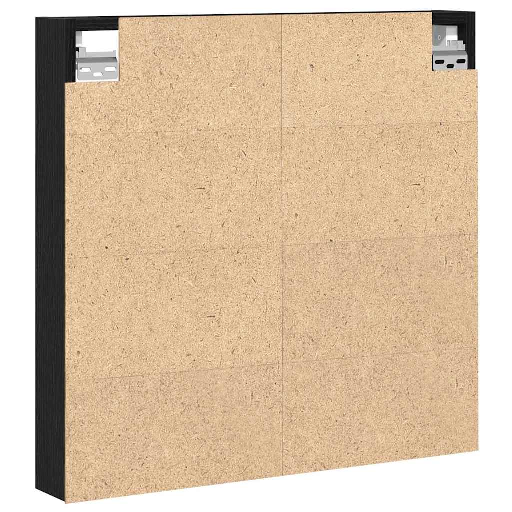 vidaXL Witryna Czarny Dąb 60 x 8,5 x 58 cm Materiał drewnopochodny