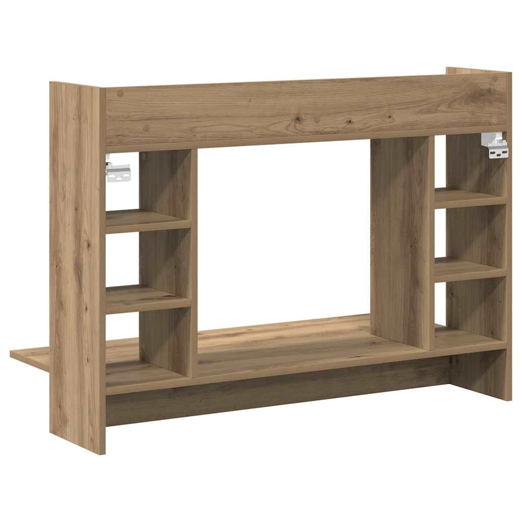 vidaXL Biurko montowane na ścianie dąb artisan Materiał drewnopochodny