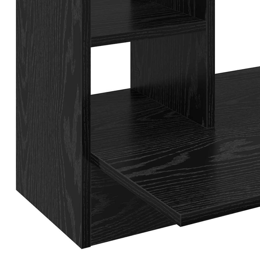 vidaXL Biurko montowane na ścianie Czarny dąb Materiał drewnopochodny